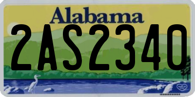 AL license plate 2AS2340