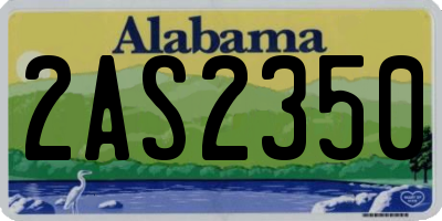 AL license plate 2AS2350