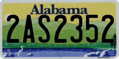 AL license plate 2AS2352