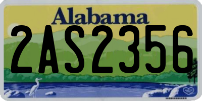AL license plate 2AS2356
