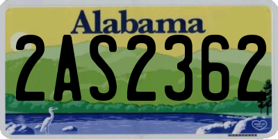 AL license plate 2AS2362