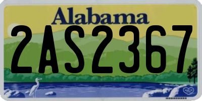 AL license plate 2AS2367