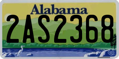 AL license plate 2AS2368