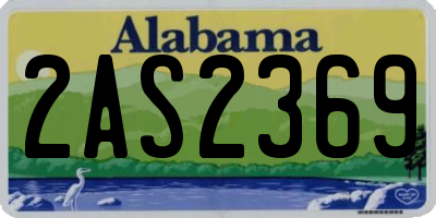 AL license plate 2AS2369