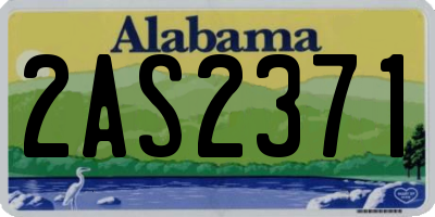 AL license plate 2AS2371