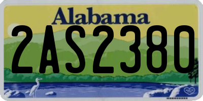 AL license plate 2AS2380