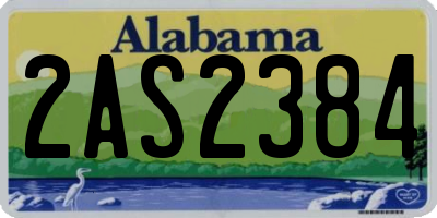 AL license plate 2AS2384