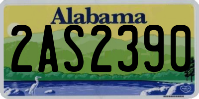 AL license plate 2AS2390