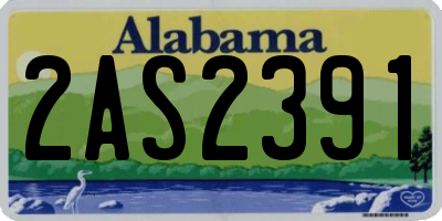 AL license plate 2AS2391