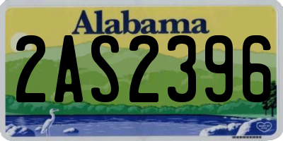 AL license plate 2AS2396