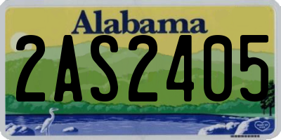 AL license plate 2AS2405