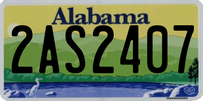 AL license plate 2AS2407