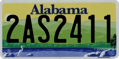 AL license plate 2AS2411