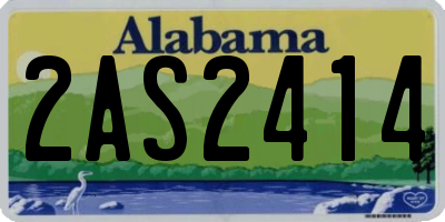 AL license plate 2AS2414