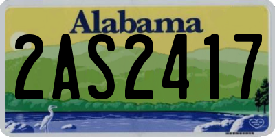 AL license plate 2AS2417