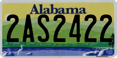 AL license plate 2AS2422