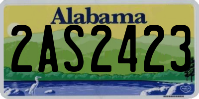 AL license plate 2AS2423