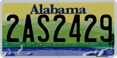 AL license plate 2AS2429