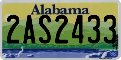 AL license plate 2AS2433