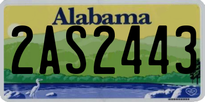 AL license plate 2AS2443