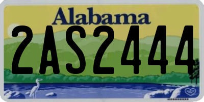 AL license plate 2AS2444