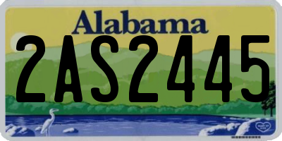 AL license plate 2AS2445