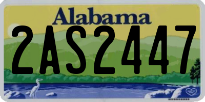 AL license plate 2AS2447