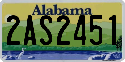 AL license plate 2AS2451