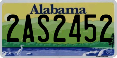 AL license plate 2AS2452