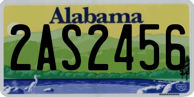 AL license plate 2AS2456