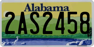 AL license plate 2AS2458