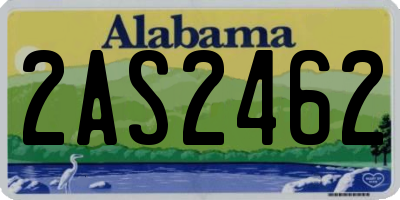 AL license plate 2AS2462