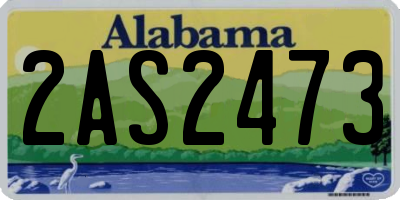 AL license plate 2AS2473