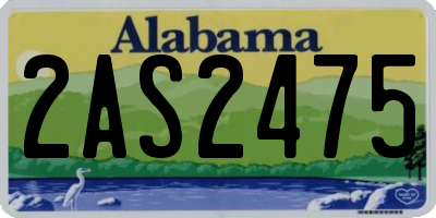 AL license plate 2AS2475