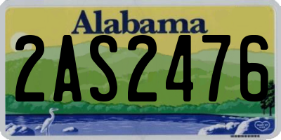 AL license plate 2AS2476