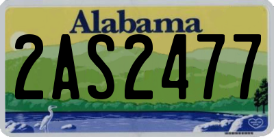 AL license plate 2AS2477