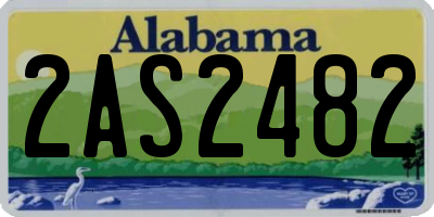 AL license plate 2AS2482