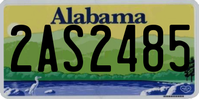 AL license plate 2AS2485