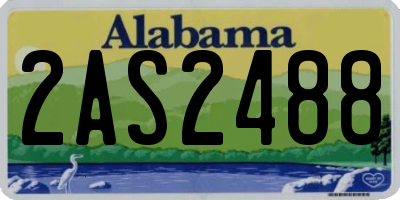 AL license plate 2AS2488
