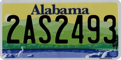 AL license plate 2AS2493