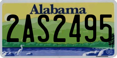 AL license plate 2AS2495