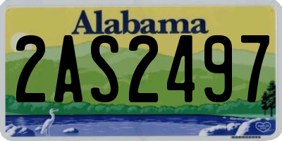 AL license plate 2AS2497