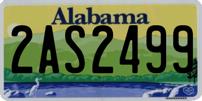 AL license plate 2AS2499