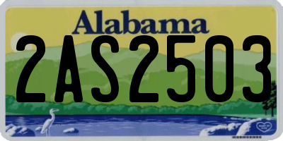 AL license plate 2AS2503