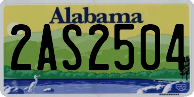 AL license plate 2AS2504