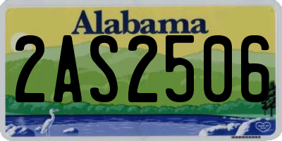 AL license plate 2AS2506