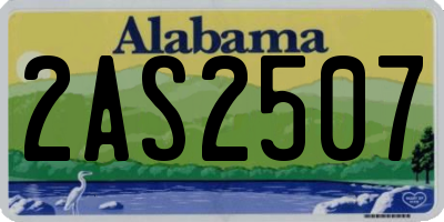AL license plate 2AS2507