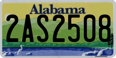 AL license plate 2AS2508