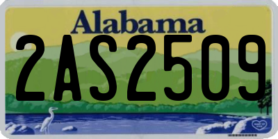 AL license plate 2AS2509
