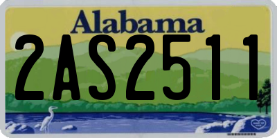 AL license plate 2AS2511